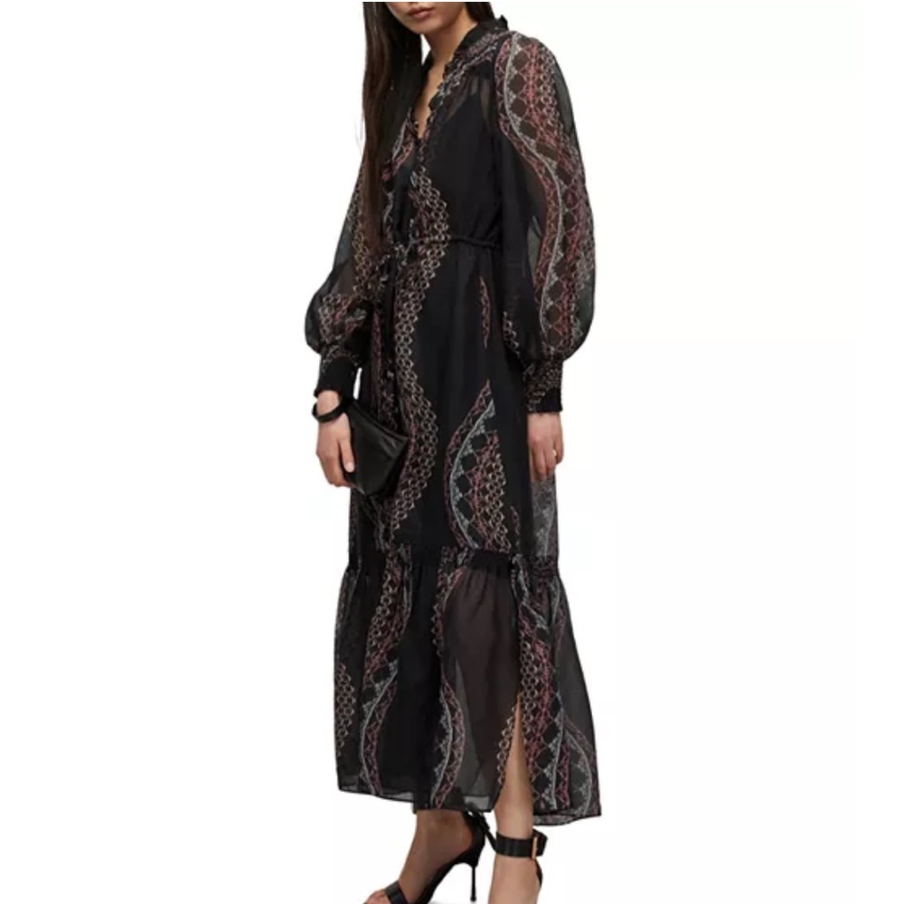All Saints - Nisha Leticia Printed Maxi Dress